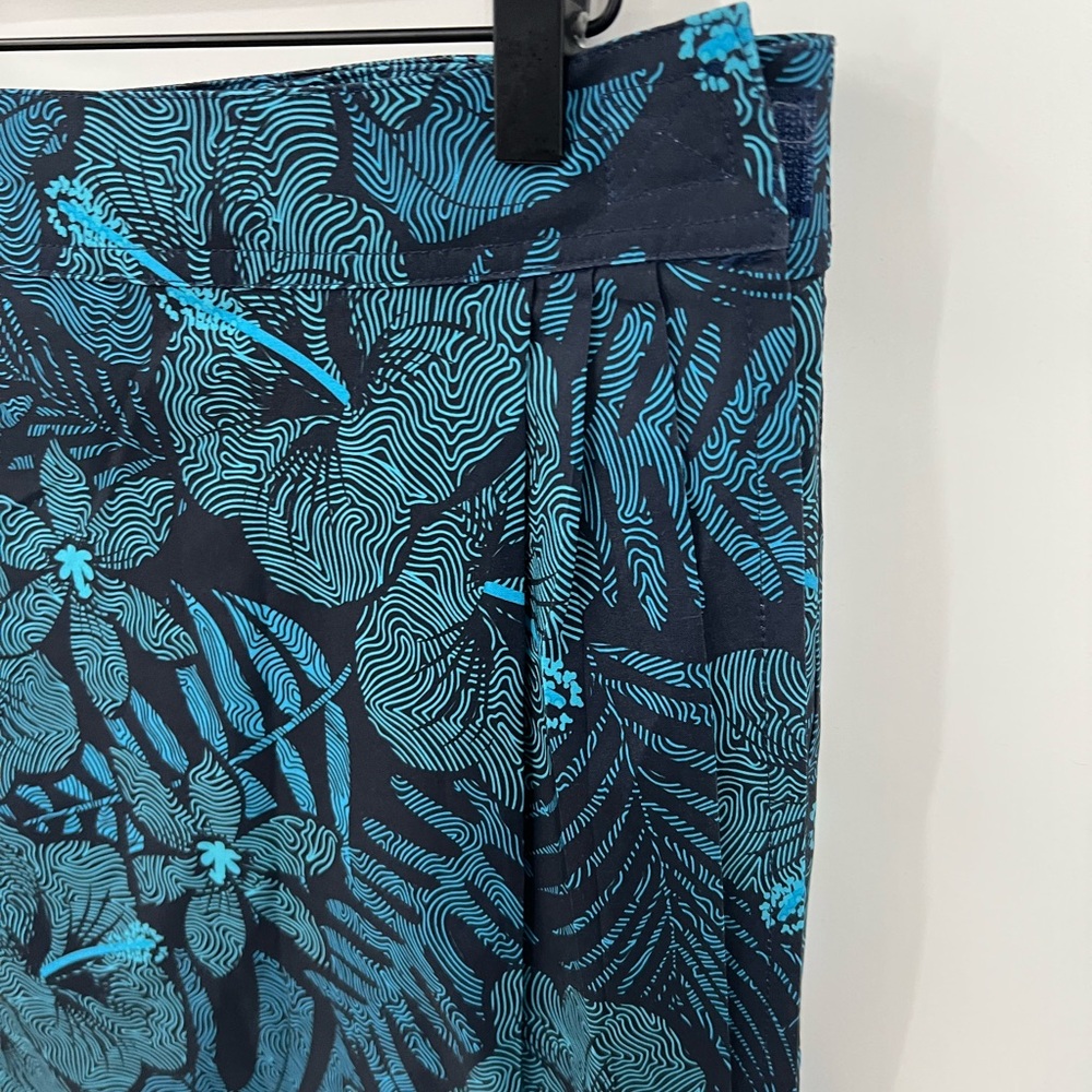 RipSkirt Hawaii blue hibiscus floral wrap skirt - Picture 4 of 10
